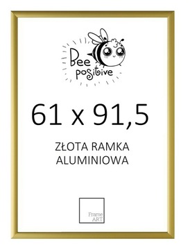 ZŁOTA RAMA 61x91,5 ALUMINIOWA 91,5x61 PLAKAT