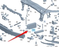 фото thumb №1, Зона деформации абсорбер w205 c klasa mercedes