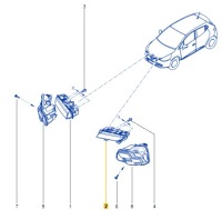 Renault clio 4 рестайлинг  фонарь  дневные led левая оригинальный номер 266051034r в Украине, фото thumb