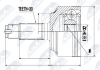 фото thumb №2, Шарнир полуось npz-hd-058 nty honda cr-v iii