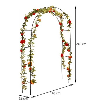 Piękna Metalowa Pergola Ogrodowa Na Pnącza Róże 240cm Łuk Różany Rosenbogen