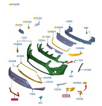 фото thumb №12, Решётка левая галоген kuga mk1 2008-2012 ford оригинальный номер _ 1494031 _ 8v41-19953-aa