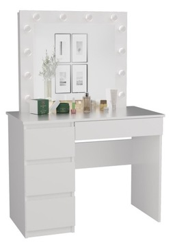 ТРУБНОЙ СТОЛИК С ЗЕРКАЛОМ И СВЕТОДИОДНОЙ ПОДСВЕТКОЙ MARINA MATTE WHITE