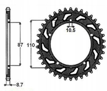 КОМПЛЕКТ DID DRIVE SUZUKI GSF 600 BANDIT 00-04 GSF 650 BANDIT 05-06