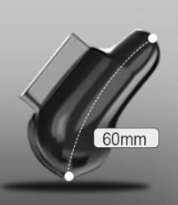 Маленький черный ремень CNOTY CHASTITY NUB Ring 45 мм