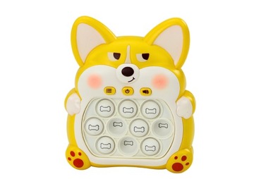 Аркадная игровая консоль Pop-It Lisek 7 игровых режимов Желтый
