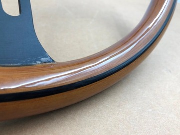 фото thumb №13, Ретро кермо дерево чорний стрічка 38cm 15дюймів w стиль вінтажний