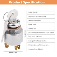 фото thumb №8, Вимикач запалювання замок запалювання 3 положення + 2 ключів