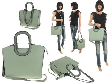 Maria C. Torebka Damska kuferek zielony listonoszka MC664 green