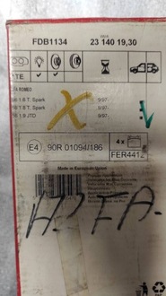 фото thumb №1, Комплект тормозных колодок тормозных ferodo fdb1134 alfa