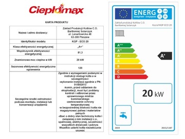 KOCIOŁ CO KOTŁY PIEC KGP PLESZEW NA PELLET 20KW