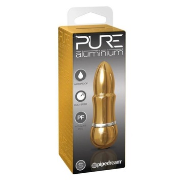 PURE ALUMINIUM Маленький золотой мини-вибратор