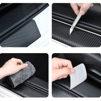 фото thumb №8, 5pcs наклейки na пороги с волокна угольный dla skoda kodiaq