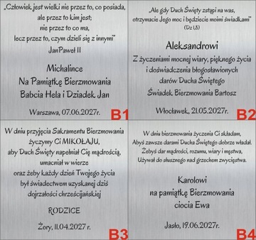 SREBRNY OBRAZEK JEZU UFAM TOBIE PAMIĄTKA GRAWER