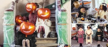 Balony Dynie na Halloween czarne kolorowe dekoracje halloweenowe dla dzieci