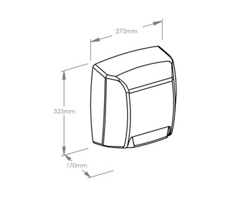 Сушилка для рук Merida EIB120 MEDIFLOW, сталь, белый