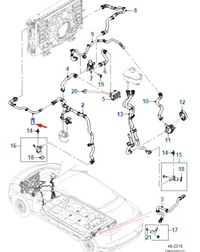 фото thumb №1, Jaguar i-pace x590 радіатор to шланг outlet шланг t4k9148 original