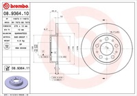 фото thumb №1, Тормозные диски тормозные задняя brembo 08.9364.11 08936411