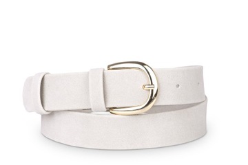 Ecru Velor Classic Lame Belt 3 см