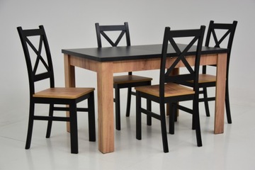 Стол 80х120/160 и 4 ДЕРЕВЯННЫХ стула для кухни