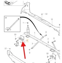 фото thumb №1, Кронштейн правого замка капот volvo s60 v60 2019- оригинальный номер 31468230