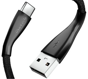 2x USB Type C, кабель быстрой зарядки 3.0 QUOTECH, 1 м, 3 А