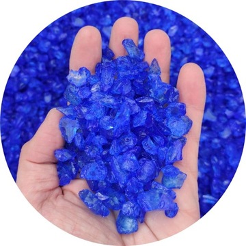 СТЕКЛО BLUE STONE ДЕКОРАТИВНОЕ СТЕКЛО КАМЕНЬ СИНИЙ 6-11 мм 0,5 кг