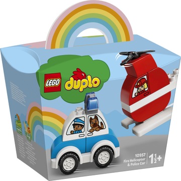 LEGO DUPLO 10957 ПОЖАРНЫЙ ВЕРТОЛЕТ И ПОЛИЦЕЙСКАЯ АВТОМОБИЛЬ
