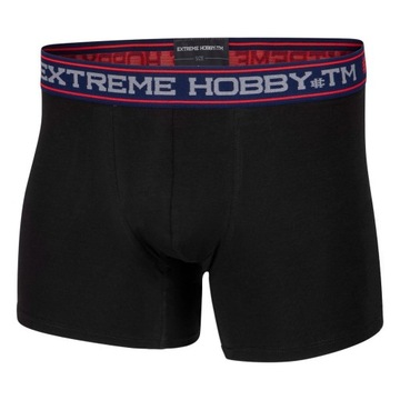 Мужские хлопковые боксеры Трусы EXTREME HOBBY EH, 3 шт., черные, 2XL