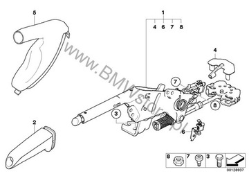 фото thumb №13, Bmw 5 e60 e61 важіль гальма ручного ручка чохол чорний 6775490 євро