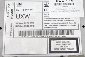 фото thumb №5, Радіо радіопрогравач cd500 панель радіо 13337251 13273255 opel insignia a