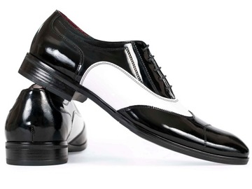 Czarne lakierki męskie Buty ślubne T25 MODINI r.41