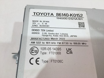 RADIO NAWIGACJA TOYOTA YARIS CROSS 21-