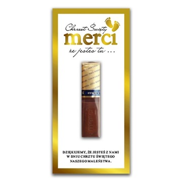 Podziękowania dla gości na chrzest MERCI 5 SZT.