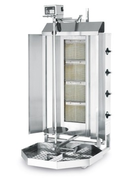 Газовый гриль для кебаба, гироскоп, 4 конфорки Hendi 226001
