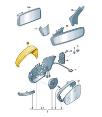 фото thumb №2, Корпус накладка зеркало skoda fabia3 rapid правая