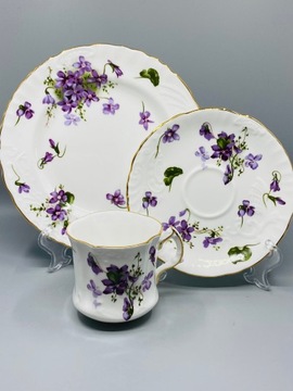 Hammersley Victorian Violets. Anglia. Fiołkowe trio.