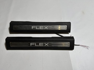 фото thumb №8, Накладка планка порога перед передняя led левая правая ford flex 2009 - 2019