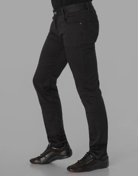 Czarne Spodnie Jeansowe Męskie Texasy Dżinsy SUPER BLACK JEANS 8539 W34 L32