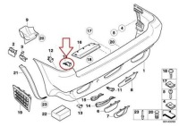 фото thumb №11, Bmw x5 e53 кронштейн датчика паркування заднього 51128408389 8408389