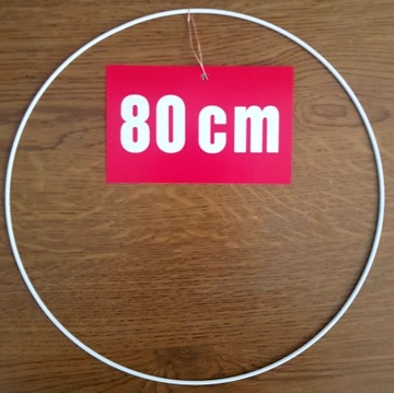 BIAŁE kółko/obręcz do łapaczy snów i makram 80 cm
