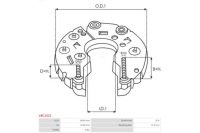 Диодный мост диодный генератора opel as-pl Оригинал, фото thumb