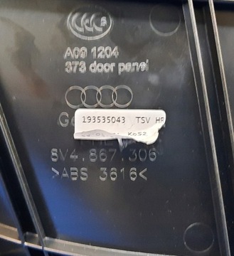 фото thumb №5, Audi a3 s-line 1.6tdi 19r боковина дверь правый зад