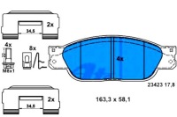 фото thumb №1, Ate тормозные колодки тормозные jaguar s-type 2.5-4.2 01.99-1