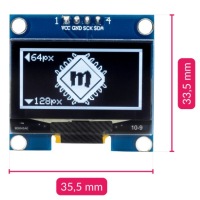 OLED-дисплей 1 3 Arduino I2C SH1106 белый