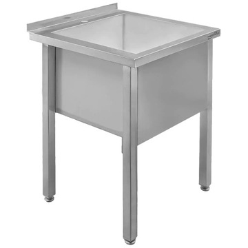Zlew gastronomiczny 1 komora spawany stal 60x60x85