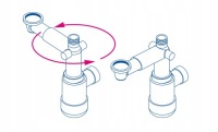 Телескопическая сифон для раковины Space-Saver NHC 633K