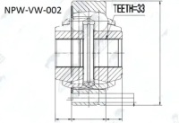 Купить Шрус  полуось npw-vw-002 nty audi a3 8l, фото thumb