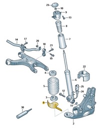 фото thumb №4, Нижняя защита амортизатора audi a4 a5 a6 левая