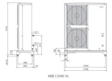 Pompa ciepła NIBE MONOBLOK F2040-16